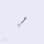 Banane piercing nombril en zircon, design élégant et raffiné