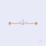 Barre piercing industriel Delia en design élégant