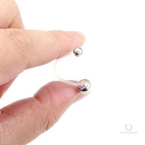 Piercing nombril grossesse en bioplast Incinta Zircon