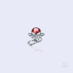 Bijoux de piercing microdermal Unitya Rubis en forme de fleur