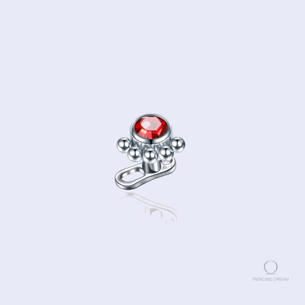 bijoux-fleur-piercing-microdermal-1 Bijoux de piercing microdermal Unitya Rubis en forme de fleur