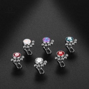 Accessoire piercing joue, style Unitya en bleu