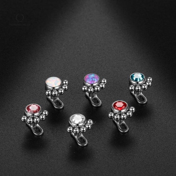 Accessoire piercing joue, style Unitya en bleu
