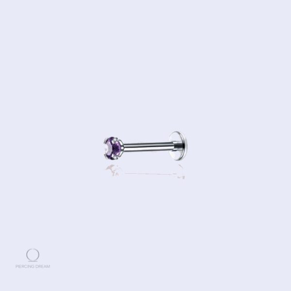 Bijoux piercing médusa violet, design unique en iolite