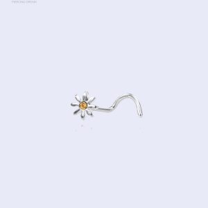 Bijou piercing nez fleur jaune Suna