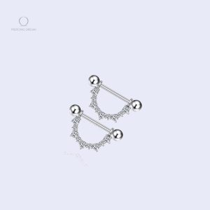 Bijoux piercing téton Holya en acier inoxydable élégant