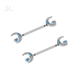 Bijoux piercing tétons lune Guardiana en design élégant