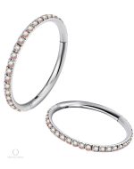Anneau conch en zircon, design élégant et raffiné
