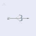 Piercing industriel arc et flèche Rainbowa