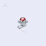Microdermal piercing Unitya Rubis en acier inoxydable