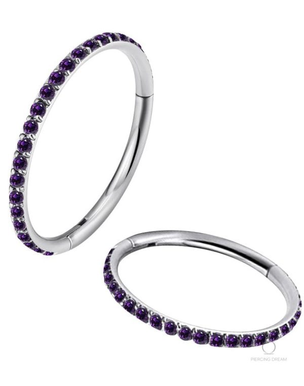 Anneau de nez Aira en couleur pourpre, accessoire tendance