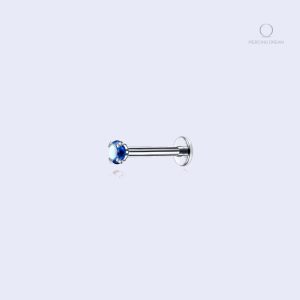 Petit piercing de lèvre Orla Saphir pour femme