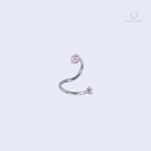 Variation de piercing arcade en acier chirurgical Torstara Rhodon
