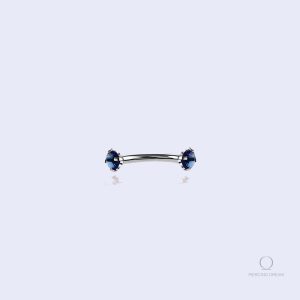 Piercing arcade Spirita Saphir avec diamants bleus