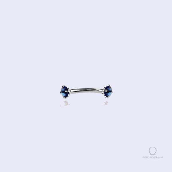 piercing-arcade-bleu-1 Piercing arcade Spirita Saphir avec diamants bleus