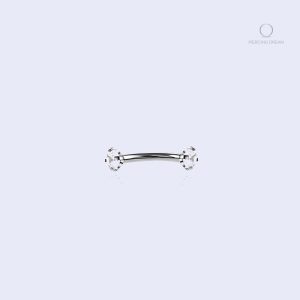 Piercing arcade diamant Spirita Cristal en métal brillant