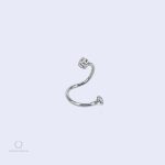 Double strass scintillant pour piercing arcade Torsada