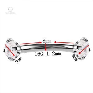 Accessoire piercing arcade homme, pierres noires étincelantes
