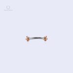 Piercing arcade horizontal femme en cornaline