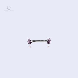 Piercing arcade sourcilière Spirita Iolite élégant et coloré