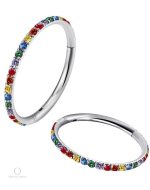 Piercing arcade titane avec designs variés et colorés