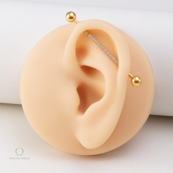 Celeste, piercing pour oreille en acier inoxydable