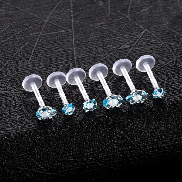 Accessoire de piercing lobe en bioplast