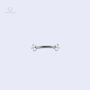 Piercing bridge banane strass Spirita Cristal