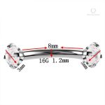 Accessoire de piercing bridge, couleur iolite élégante
