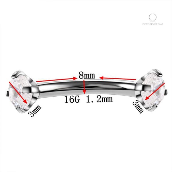 Accessoire de piercing bridge, couleur iolite élégante