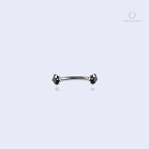 Piercing bridge Spirita Onyx avec strass noir élégant