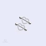 Piercing cœur téton Divine Lovea en acier inoxydable