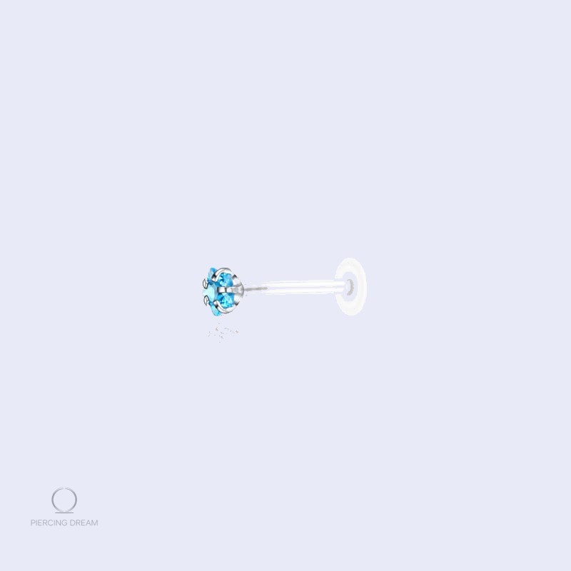 Piercing conch bioflex étoile bleu Livia Ciel