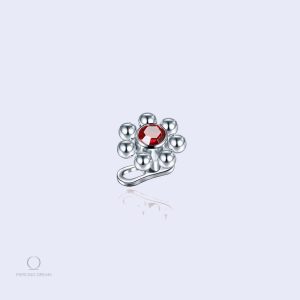 Utopia Rubis - piercing corps rouge brillant