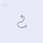 Piercing d'oreille Torsada Zircon avec double zircon