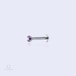 Piercing oreille violet, design élégant en iolite naturelle