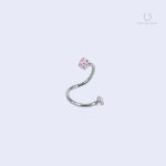 Piercing tragus ondulé Torsada Rhodon pour un style unique