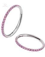 Piercing oreille en titane, design corail élégant