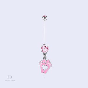 Piercing grossesse en acier chirurgical Noa Rose