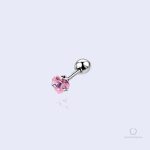 Piercing hélix cœur en argent Lovea Rhodon