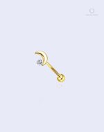 Piercing hélix Lunada avec motif lune et strass scintillant