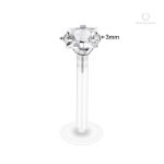Piercing hélix flexible en cristal, style contemporain