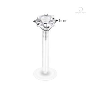 Piercing hélix flexible en cristal, style contemporain