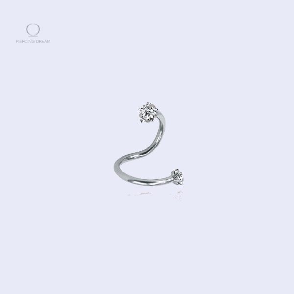 piercing-helix-torsade-1 Piercing hélix torsadé Torstara Zircon en acier inoxydable