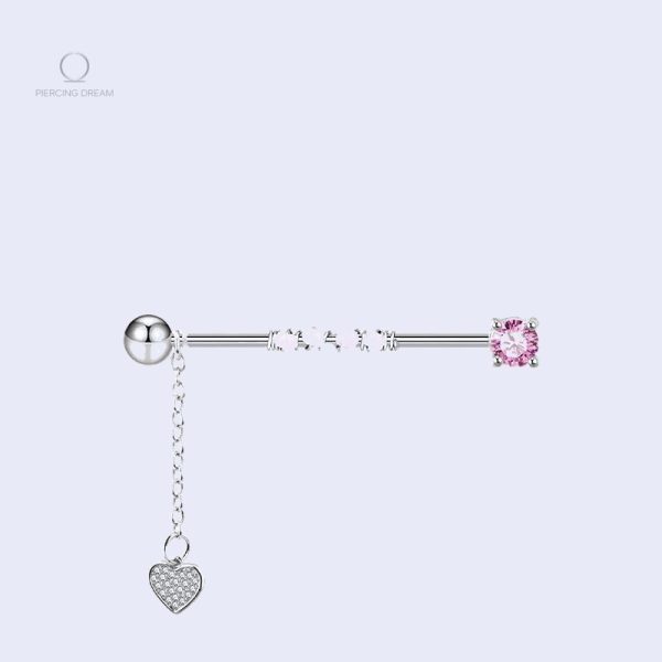 piercing-industriel-bijoux-argent-1 Piercing industriel en argent en forme de cœur
