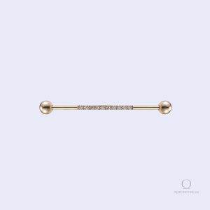 Piercing industriel Celeste en or