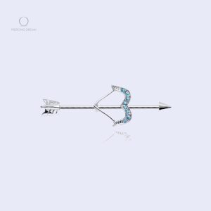 Piercing industriel arc d'oreille Rainbowa en métal