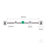 Accessoire de piercing industriel, matériau titane de qualité