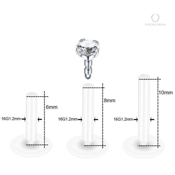 Accessoire labret avec pierre zircon élégante