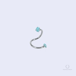 Design élégant de piercing labret Torsada Ciel